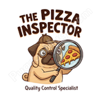 "The Pizza Inspector" – Official Quality Control Pug Mug