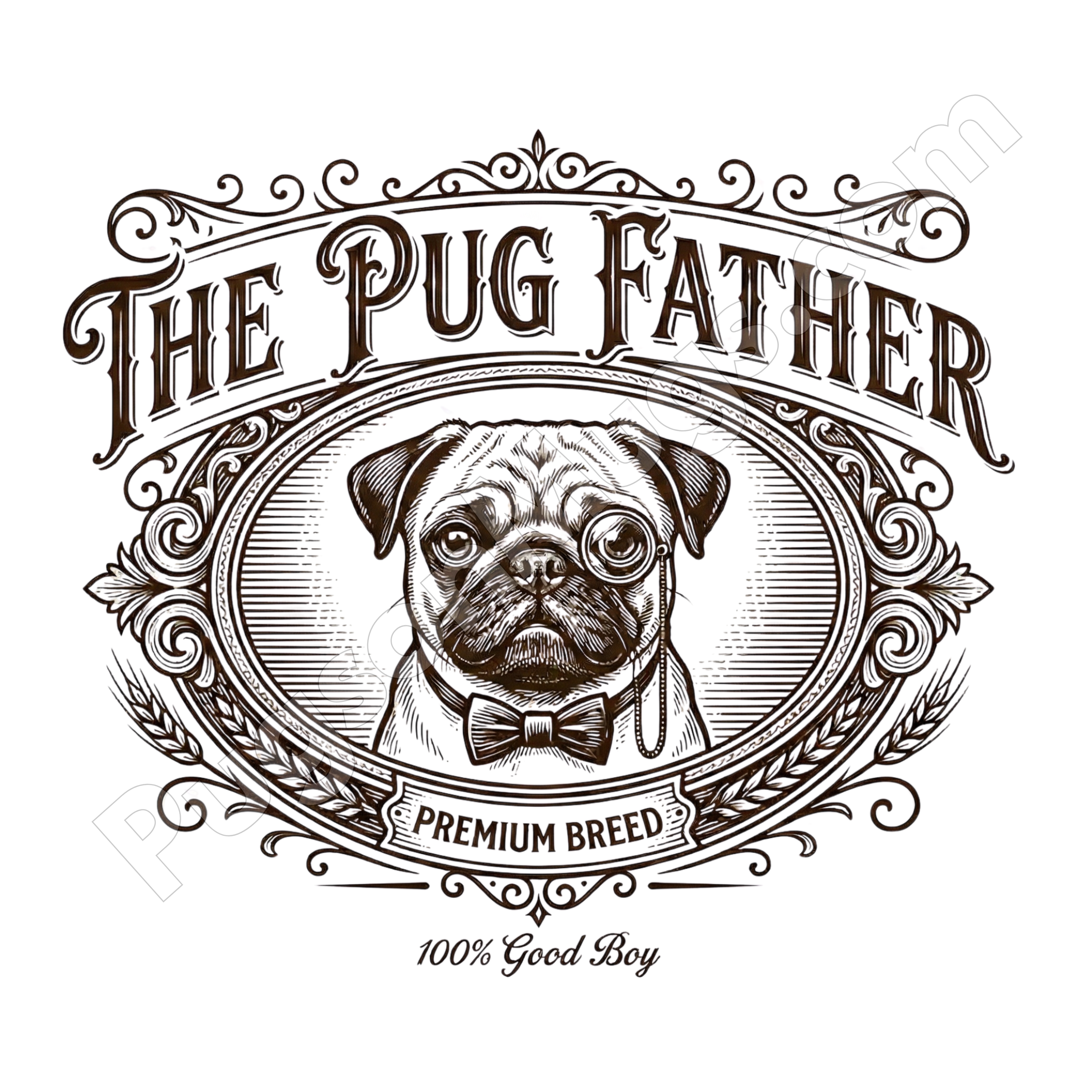"The Pugfather" – Vintage Dog Dad Mug