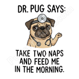 "Dr. Pug's Prescription" – Funny Doctor & Get Well Soon Mug