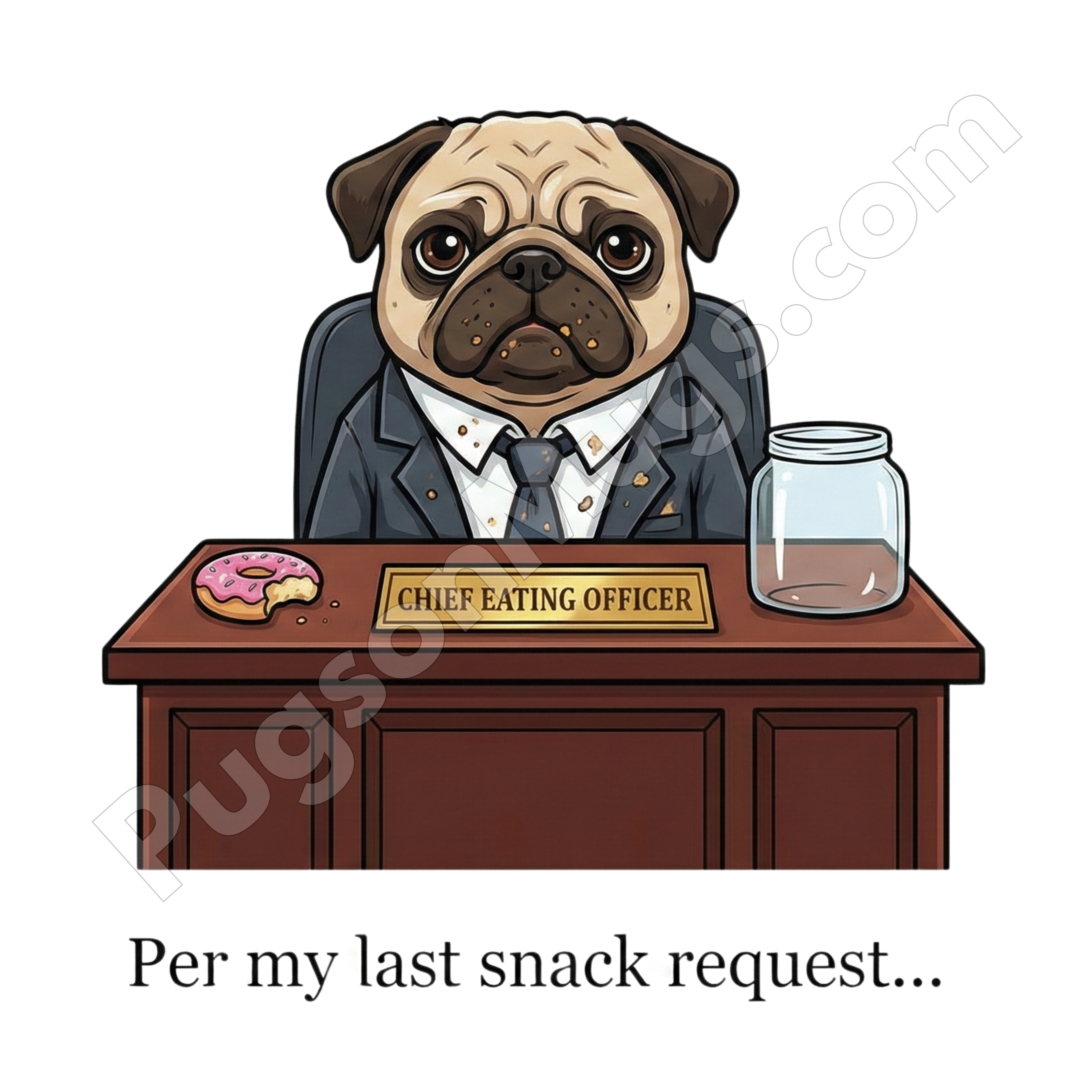 "Chief Eating Officer" – Funny Corporate Pug Mug