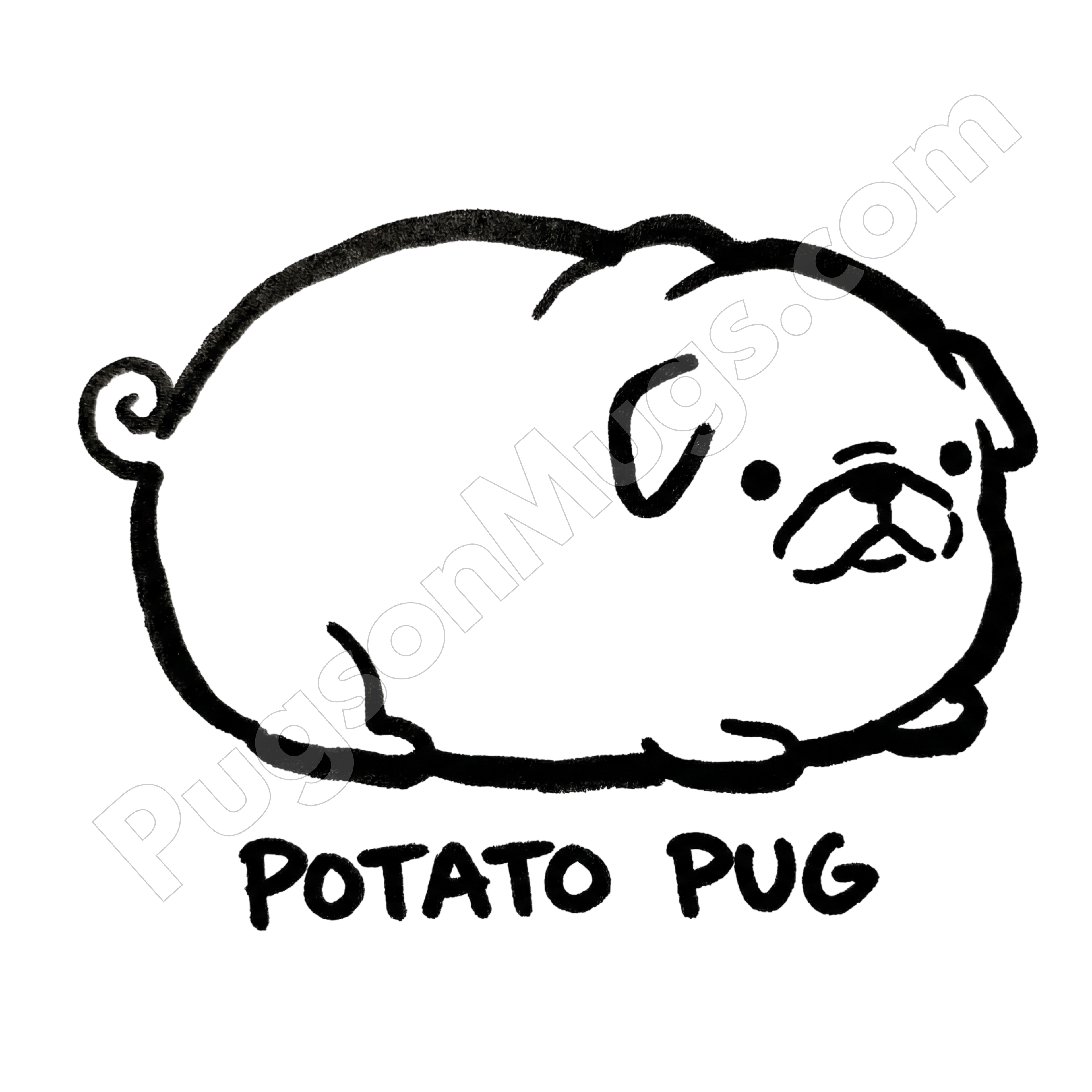 "Potato Pug" – Cute & Funny Loaf Mug