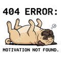 "404 Error: Motivation Not Found" – Funny Tech & Lazy Pug Mug