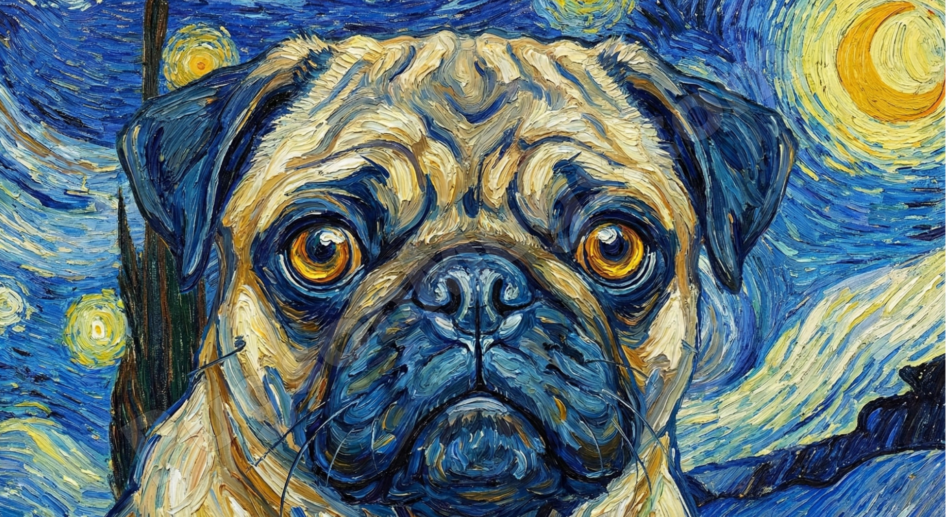 "Vincent van Pug" – Impressionist Art Parody Mug