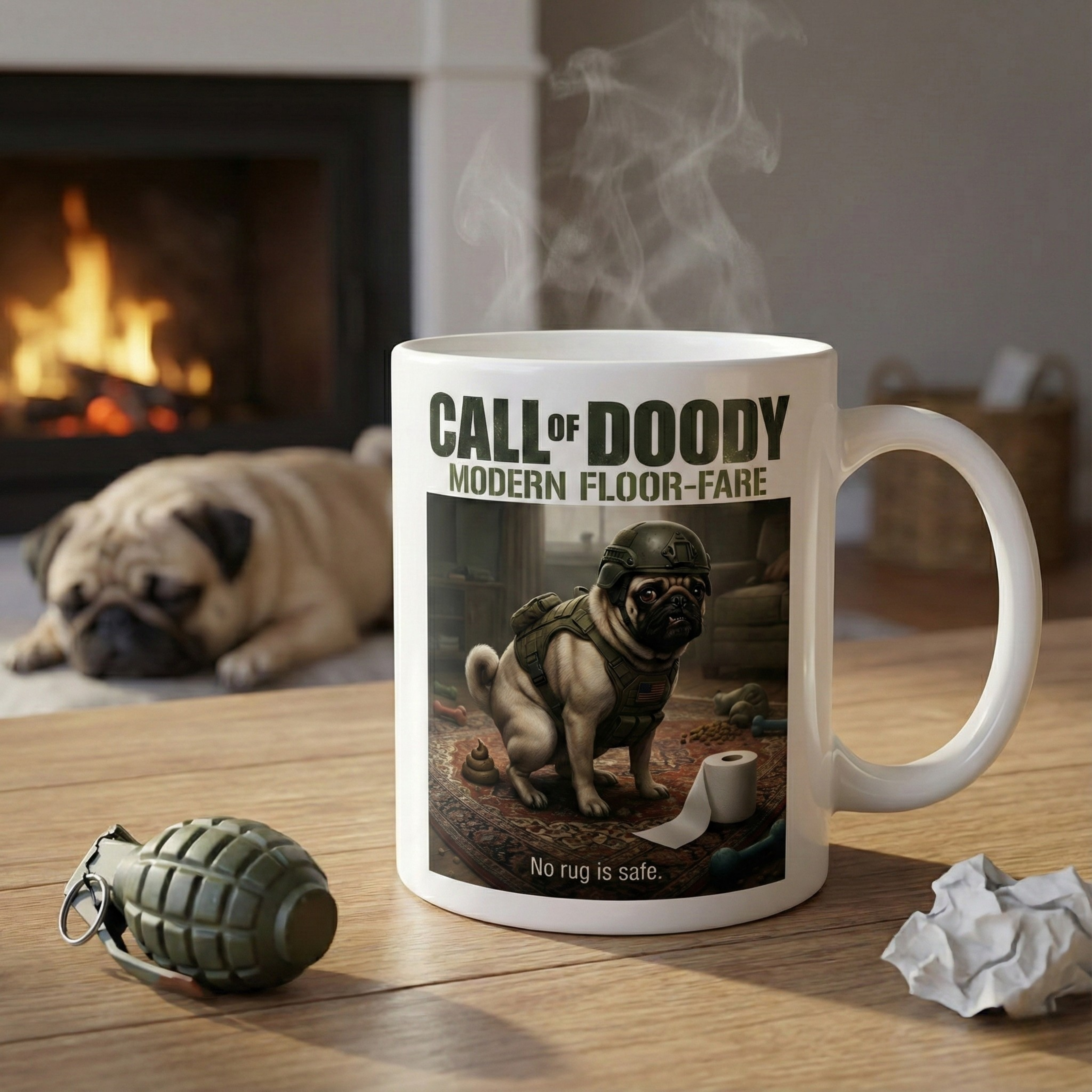 Call of Doody: Modern Floor-Fare Pug Mug