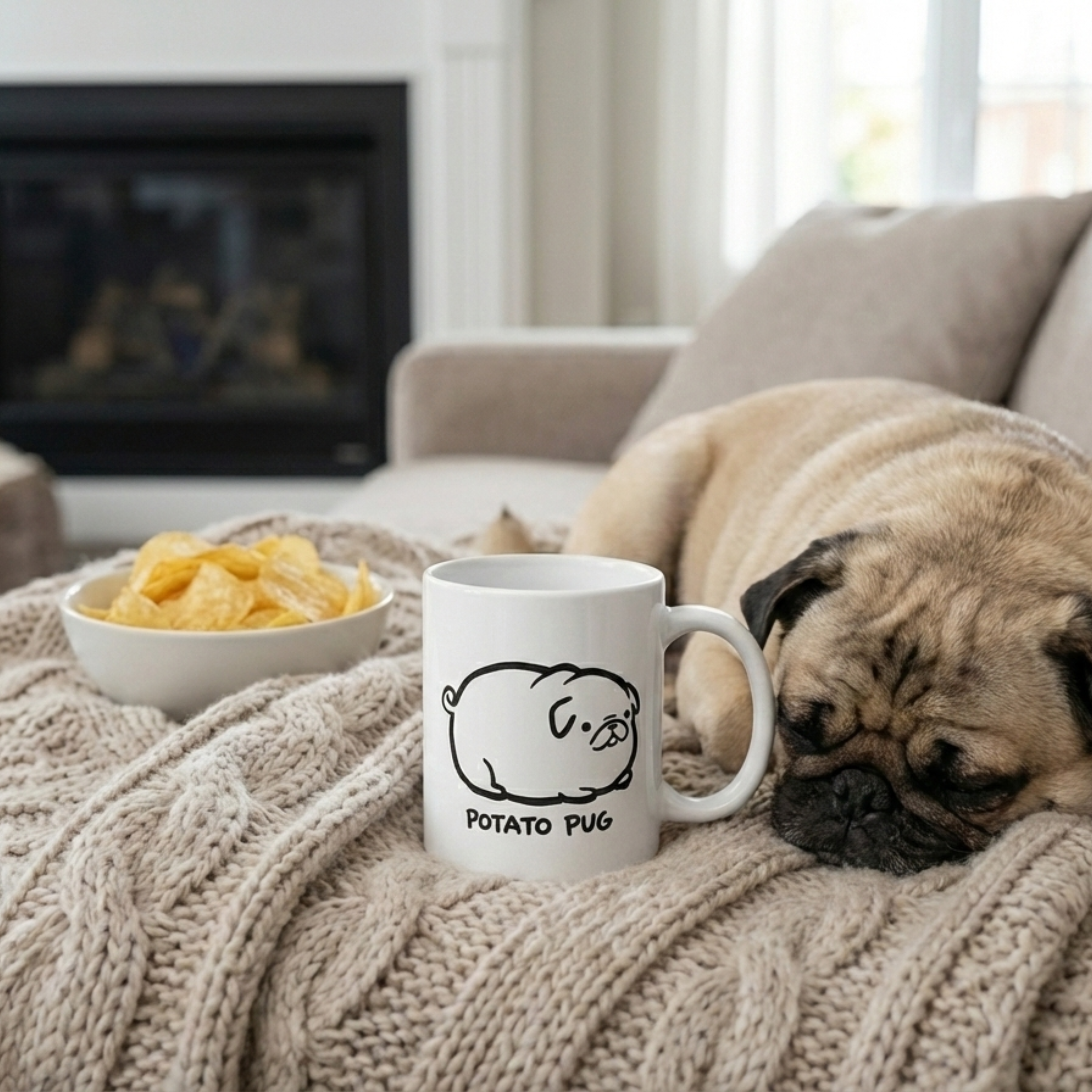 "Potato Pug" – Cute & Funny Loaf Mug