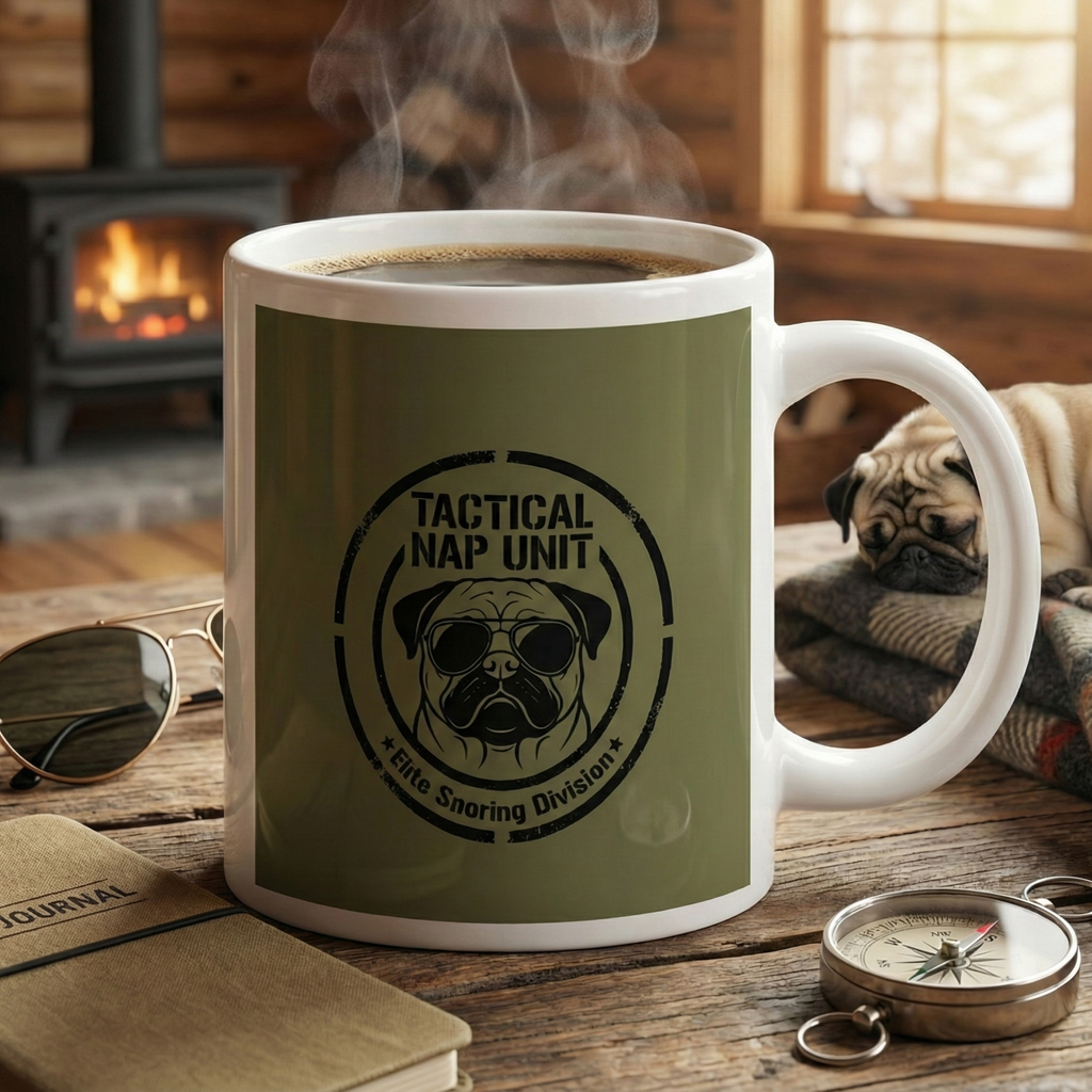 "Tactical Nap Unit" – Elite Snoring Division Mug