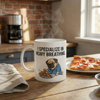 "The Heavy Breathing Specialist" – Funny Doctor Pug Mug