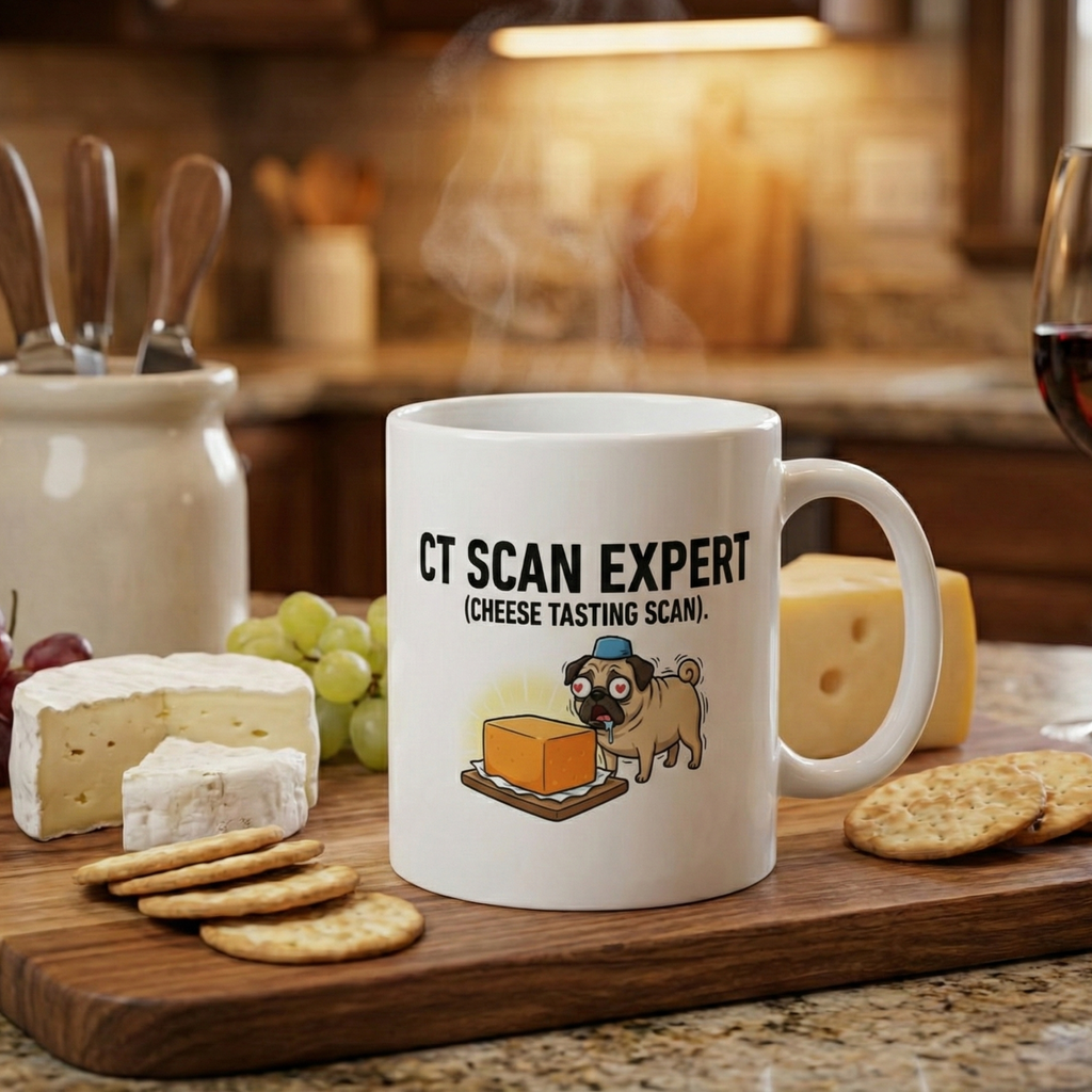 "CT Scan Expert" – Funny Radiology & Cheese Lover Mug