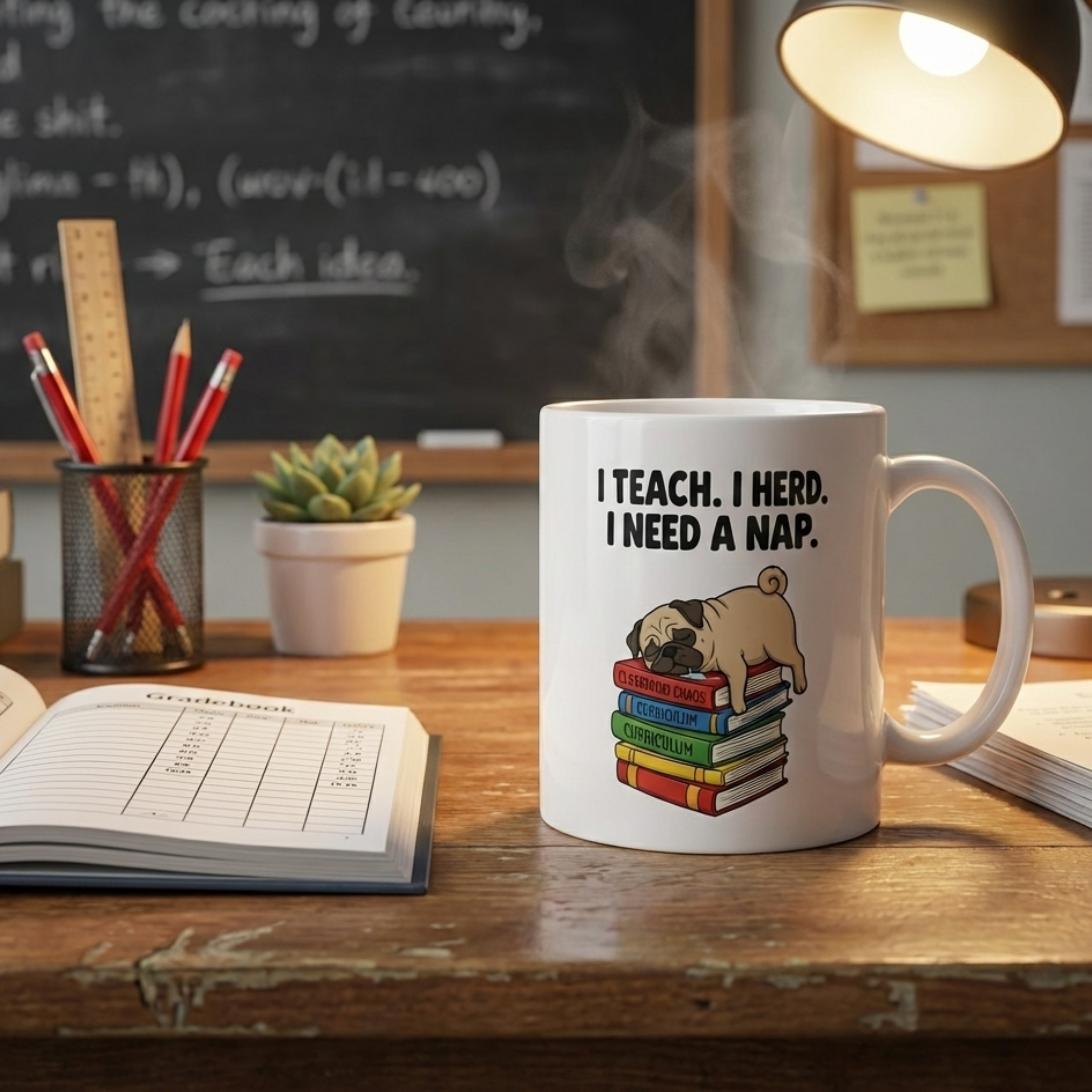 "I Teach. I Herd. I Need a Nap." – Funny Teacher & Educator Mug