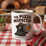"The Pizza Inspector" – Official Quality Control Pug Mug