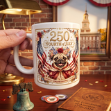 Limited Edition: 250th Anniversary Patriotic Pug Commemorative Mug