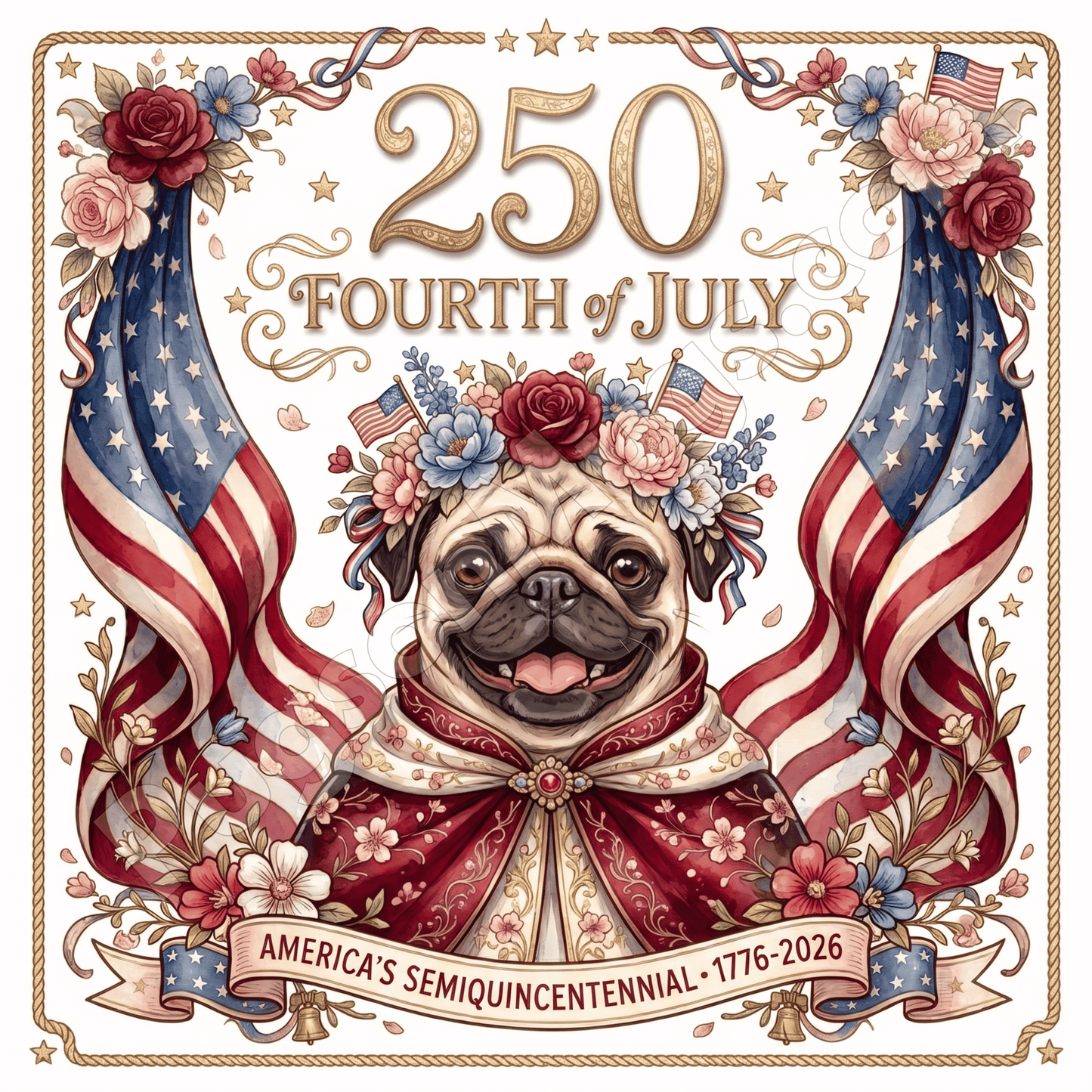 Limited Edition: 250th Anniversary Patriotic Pug Commemorative Mug