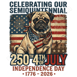 Limited Edition: America’s 250th Anniversary Patriotic Pug Mug