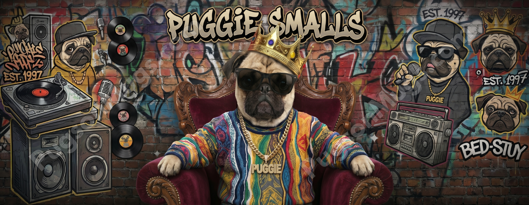 "Puggie Smalls" – The Notorious P.U.G. Hip-Hop Mug